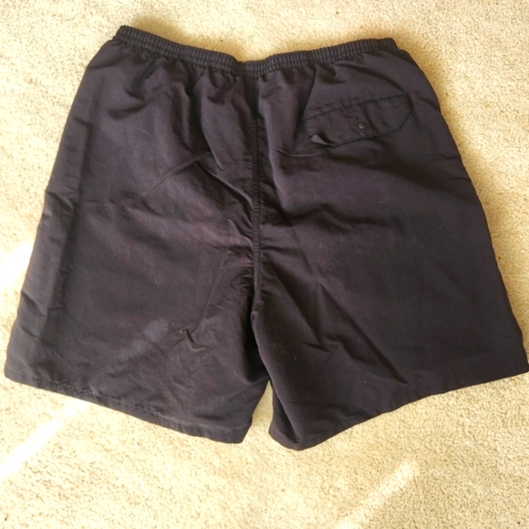 Patagonia Mens Black Baggies 7" Long Shorts Lrg Nylon Quick Dry Outdoor Swim - Picture 4 of 6